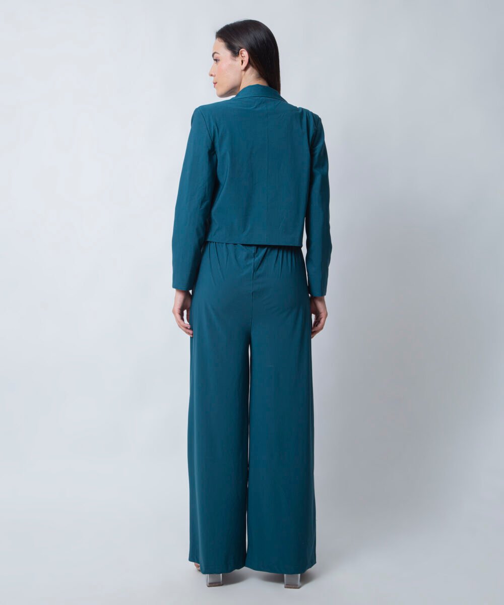 Lycra Blazer with Casual Pants Co-ord Set by Orsa couture