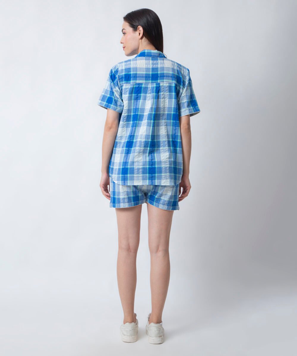 Print Checker Co-ord Set | Shirts & Shorts by orsa couture