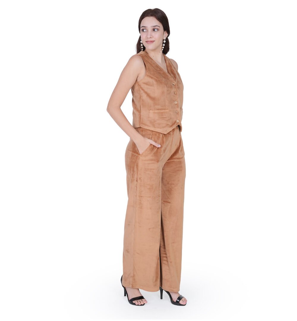 ORSA Penne Velvet Sleeveless Waistcoat Co-ord - Image 2