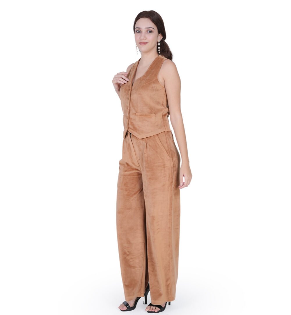 ORSA Penne Velvet Sleeveless Waistcoat Co-ord - Image 3