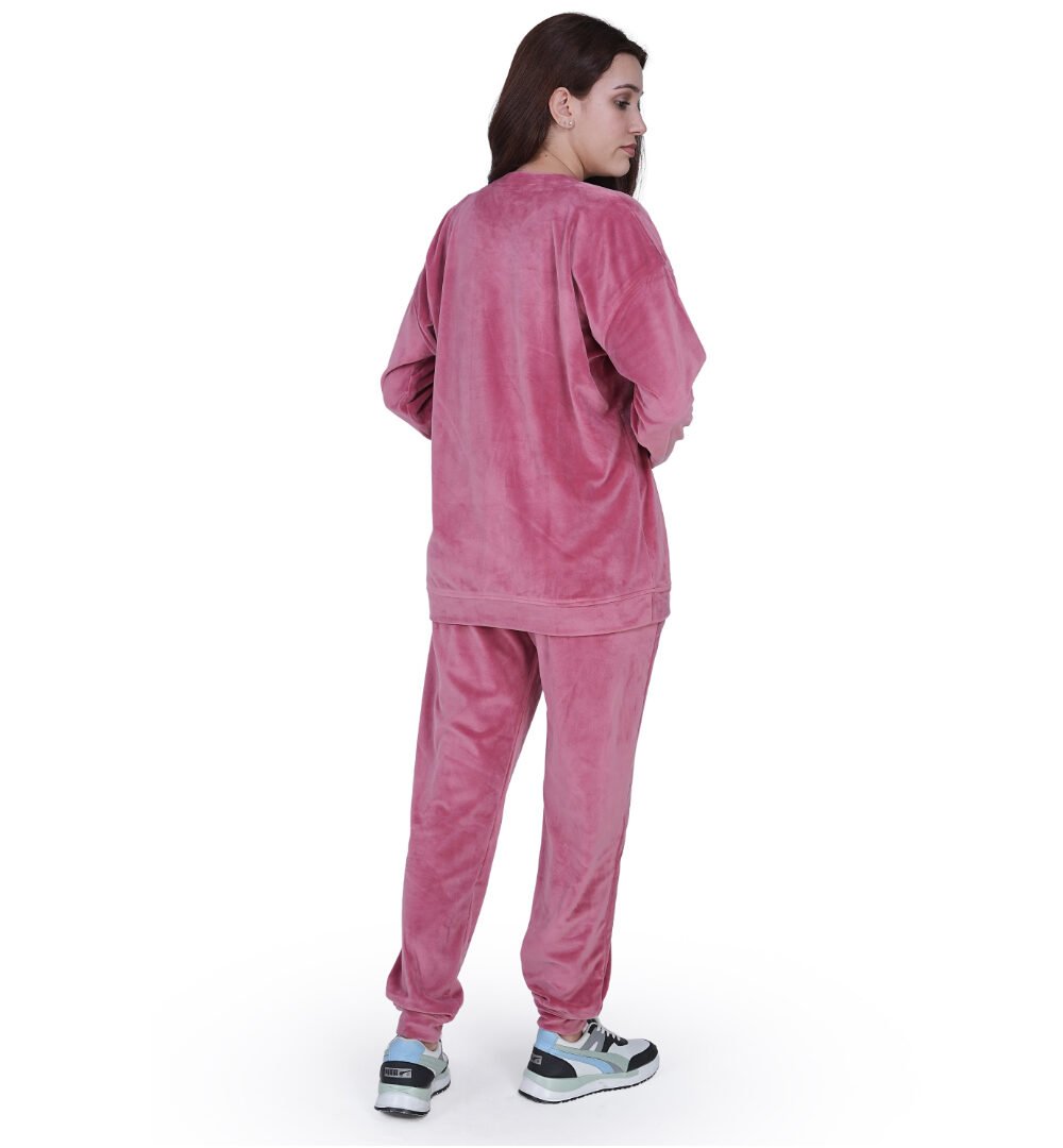 ORSA - Women lemonade Pink Fur Pearl Sweatshirt Coord - Image 5