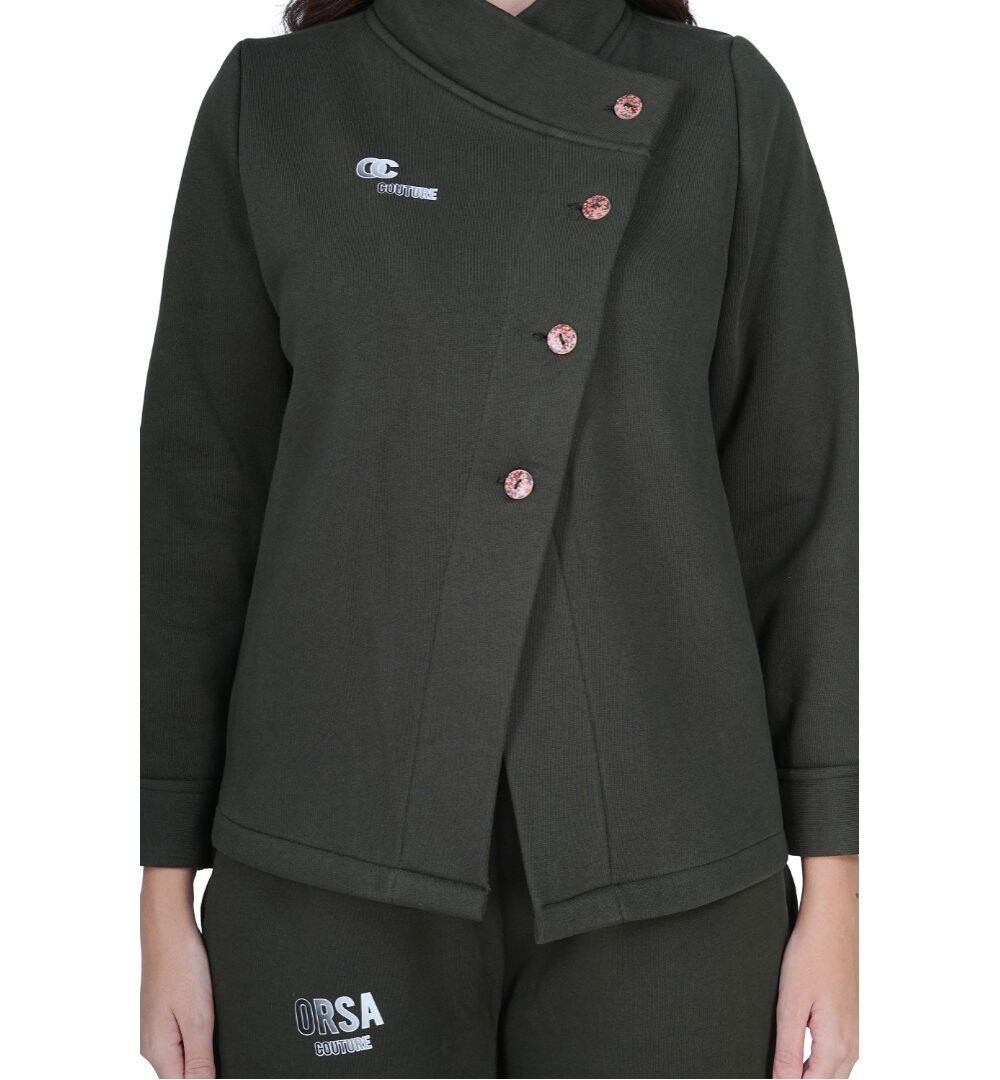 ORSA Womens Cross over Jackets fleece coord - Image 3