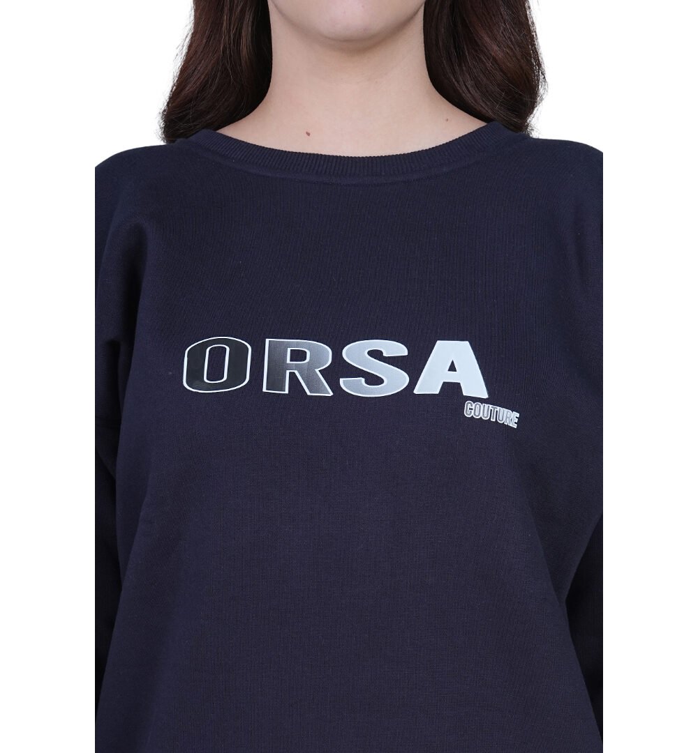 ORSA Unisex Navy blue Varsity sweatshirts - Image 4