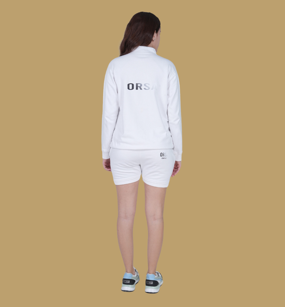 ORSA White Tracksuits with Shorts for Women - Image 5